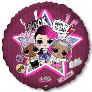 LOL Surprise Rock Born To Be Bad Birthday Balloon